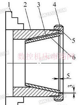 薄壁錐套類零件車削工裝設計
