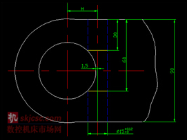 圖2 車橋銷孔交叉孔尺寸